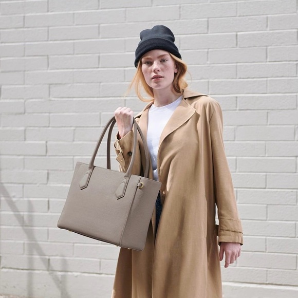 Dagne Dover Tote in Bleecker Blush with Gold Hardware - Picture 2 of 16